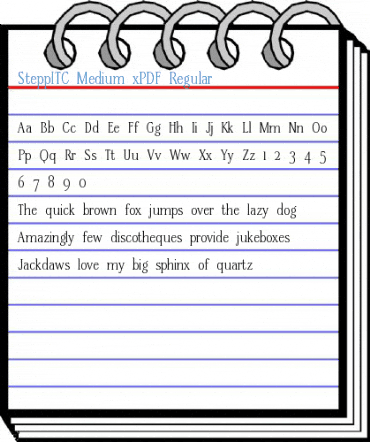 SteppITC-Medium xPDF Regular Font