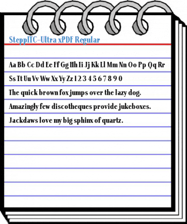 SteppITC-Ultra xPDF Regular Font