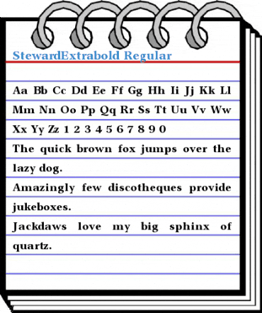 StewardExtrabold Regular Font