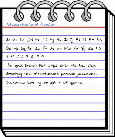 StewartsHand Regular Font