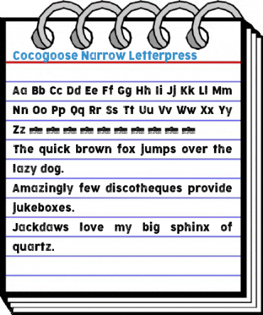 Cocogoose Narrow Letterpress Font