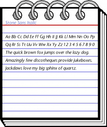 Stone Sans Italic Font