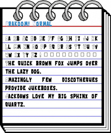 Crakoom! Normal Font