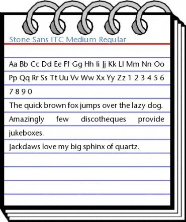 Stone Sans ITC Medium Regular Font