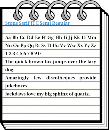 Stone Serif ITC Semi Regular Font