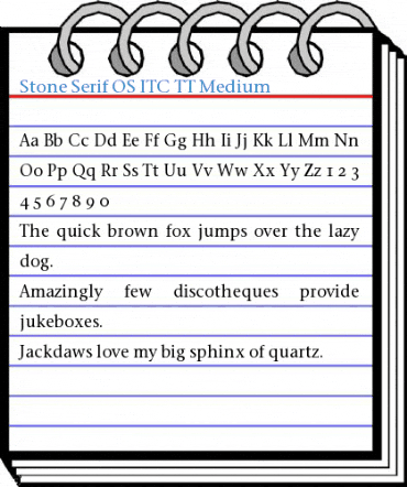 Stone Serif OS ITC TT Medium Font