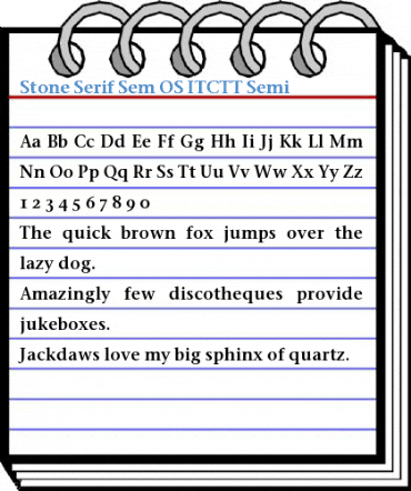 Stone Serif Sem OS ITCTT Font