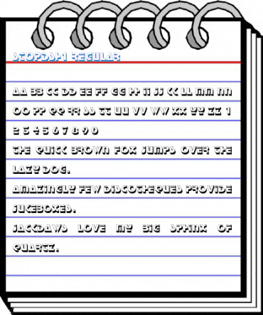 StopDSh1 Regular Font