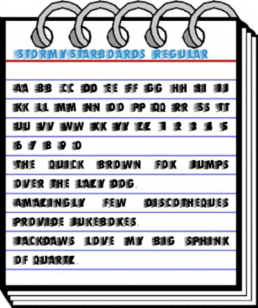 StormyStarboards Regular Font