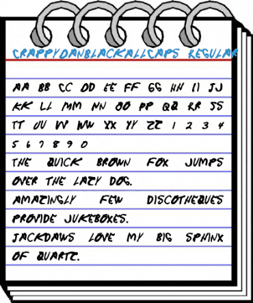 CrappyDanBlackAllCaps Regular Font