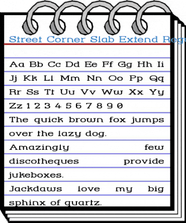 Street Corner Slab Extend Regular Font