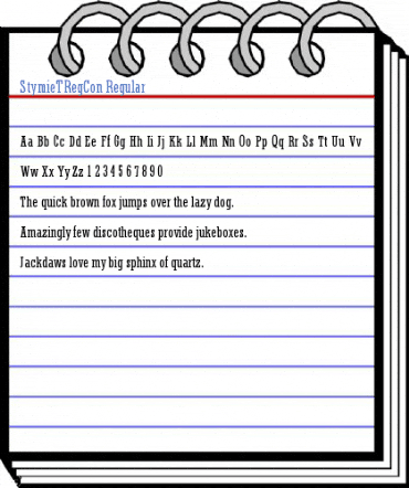 StymieTRegCon Regular Font