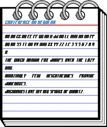 CraterFace BB Font