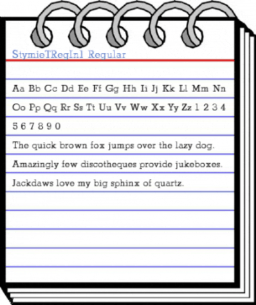 StymieTRegIn1 Regular Font