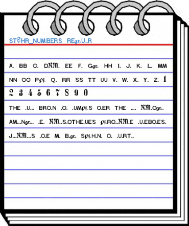 st?hr_numbers Regular Font