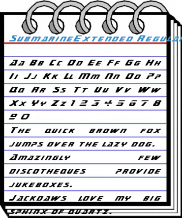 SubmarineExtended Regular Font