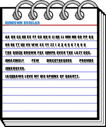 Sundown Regular Font