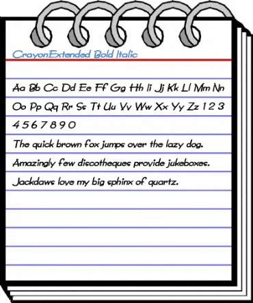 CrayonExtended Bold Italic Font