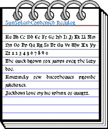SunSplashCondensed Regular Font