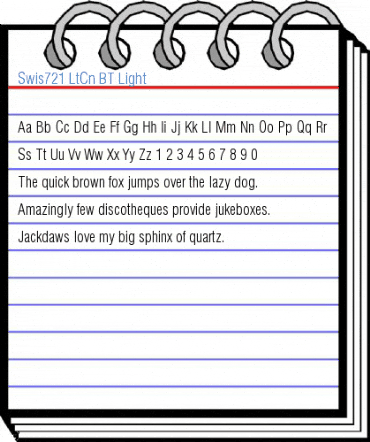 Swis721 LtCn BT Light Font