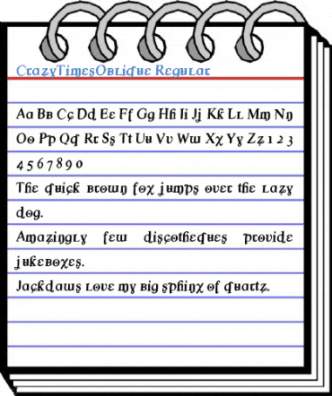 CrazyTimesOblique Regular Font