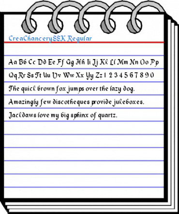 CreaChancerySSK Regular Font