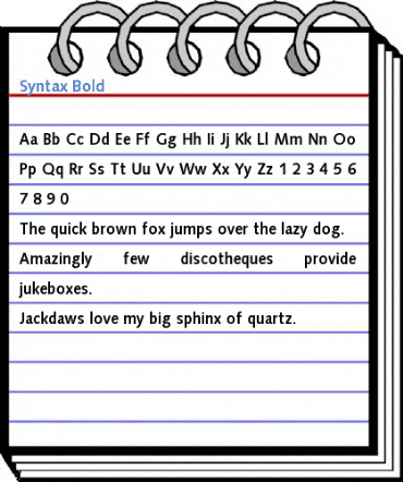 Syntax Bold Font