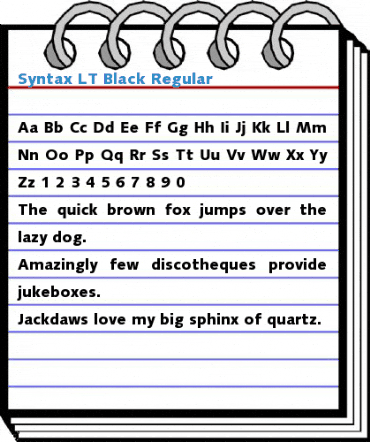 Syntax LT Black Regular Font