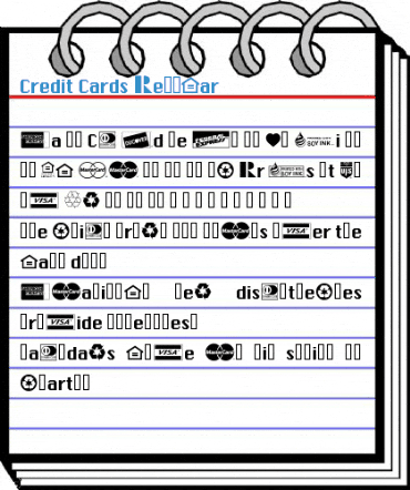Credit Cards Regular Font
