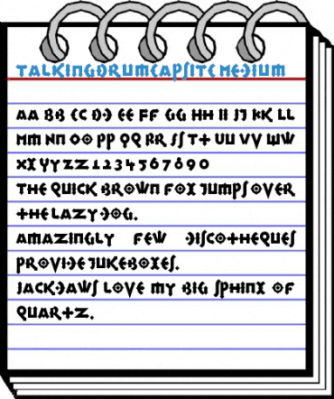 TalkingDrumCapsITC Font