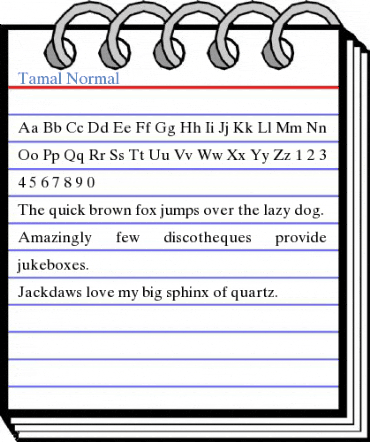 Tamal Normal Font