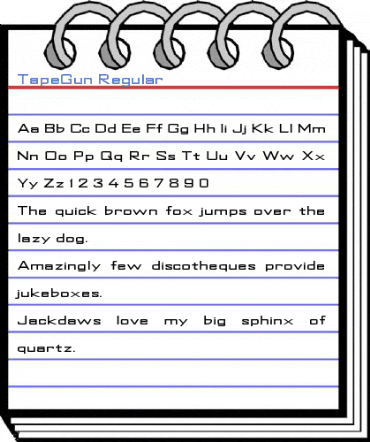 TapeGun Regular Font