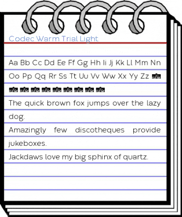 Codec Warm Trial Light Font