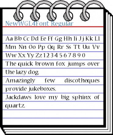 NewWGL4Font Regular Font