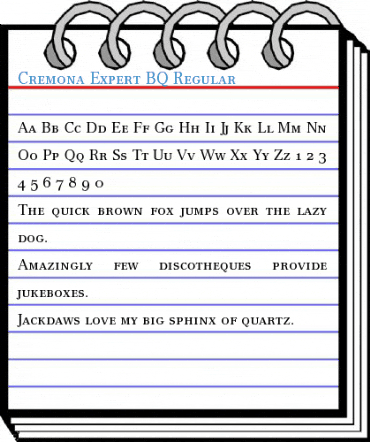 Cremona Expert BQ Regular Font