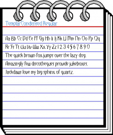 TemplarCondensed Regular Font