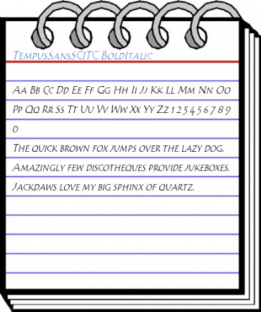 TempusSansSCITC BoldItalic Font
