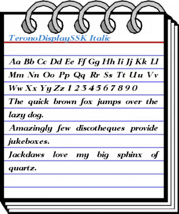 TeronoDisplaySSK Font