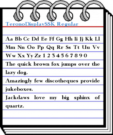 TeronoDisplaySSK Regular Font