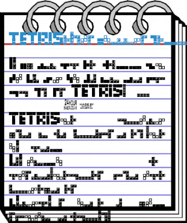 Tetris Blocks Regular Font