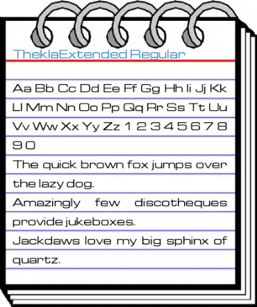 TheklaExtended Regular Font