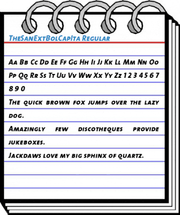 TheSanExtBolCapIta Regular Font