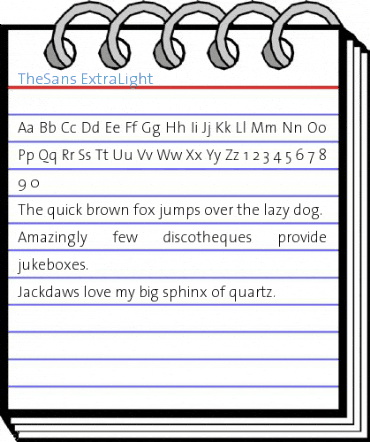 TheSans ExtraLight Font