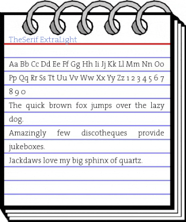 TheSerif ExtraLight Font