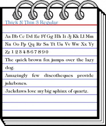 Thick N Thin 3 Font