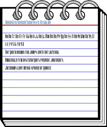 ThirdGenerationCondensed Regular Font
