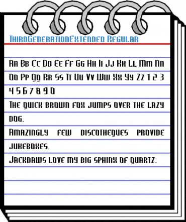 ThirdGenerationExtended Regular Font