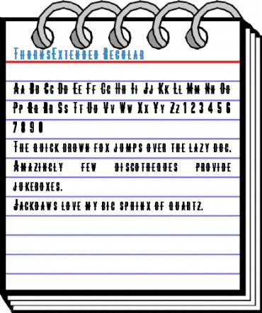 ThornsExtended Regular Font