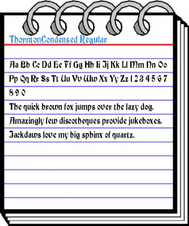 ThorntonCondensed Regular Font