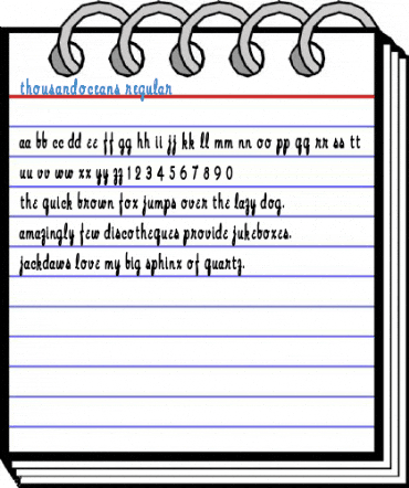 ThousandOceans Regular Font